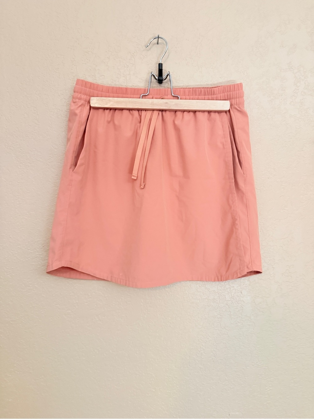 Patagonia Peach Drawstring Mini Skirt
